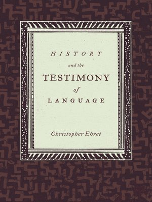 cover image of History and the Testimony of Language